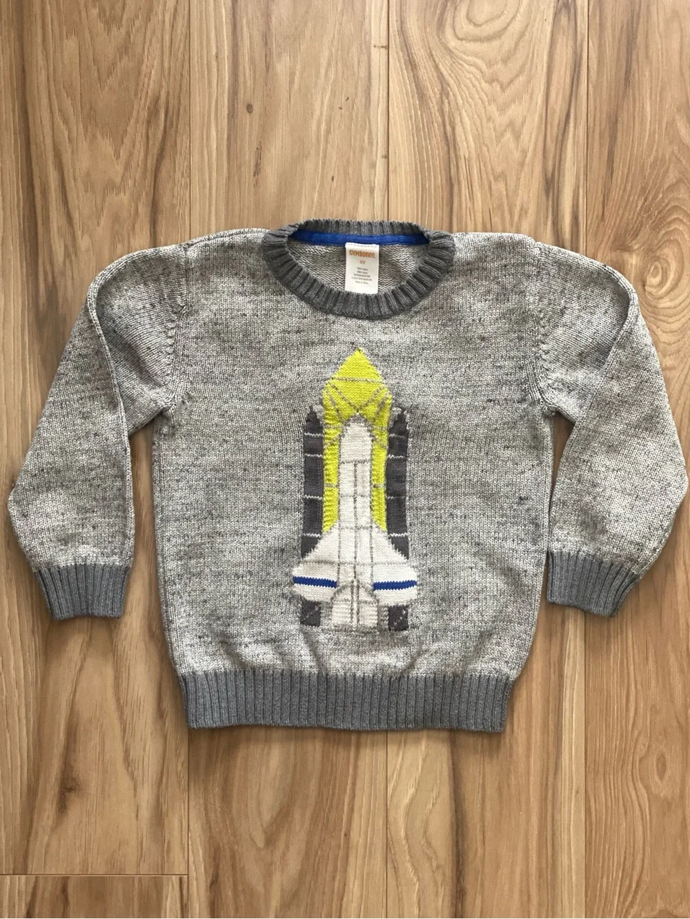 Gymboree Rocket Space Shuttle Cotton Knit Crewneck Sweater Size 3T